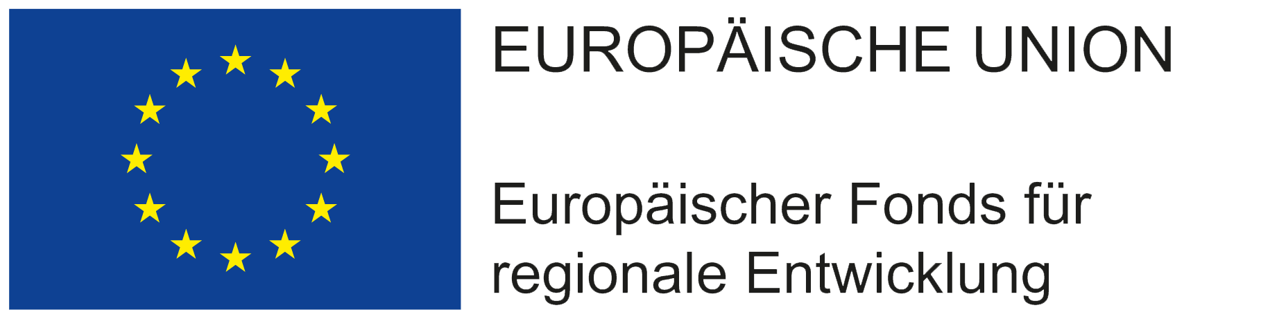 Logo der Europäischen Union mit dem Text "Europäischer Fonds für regionale Entwicklung".