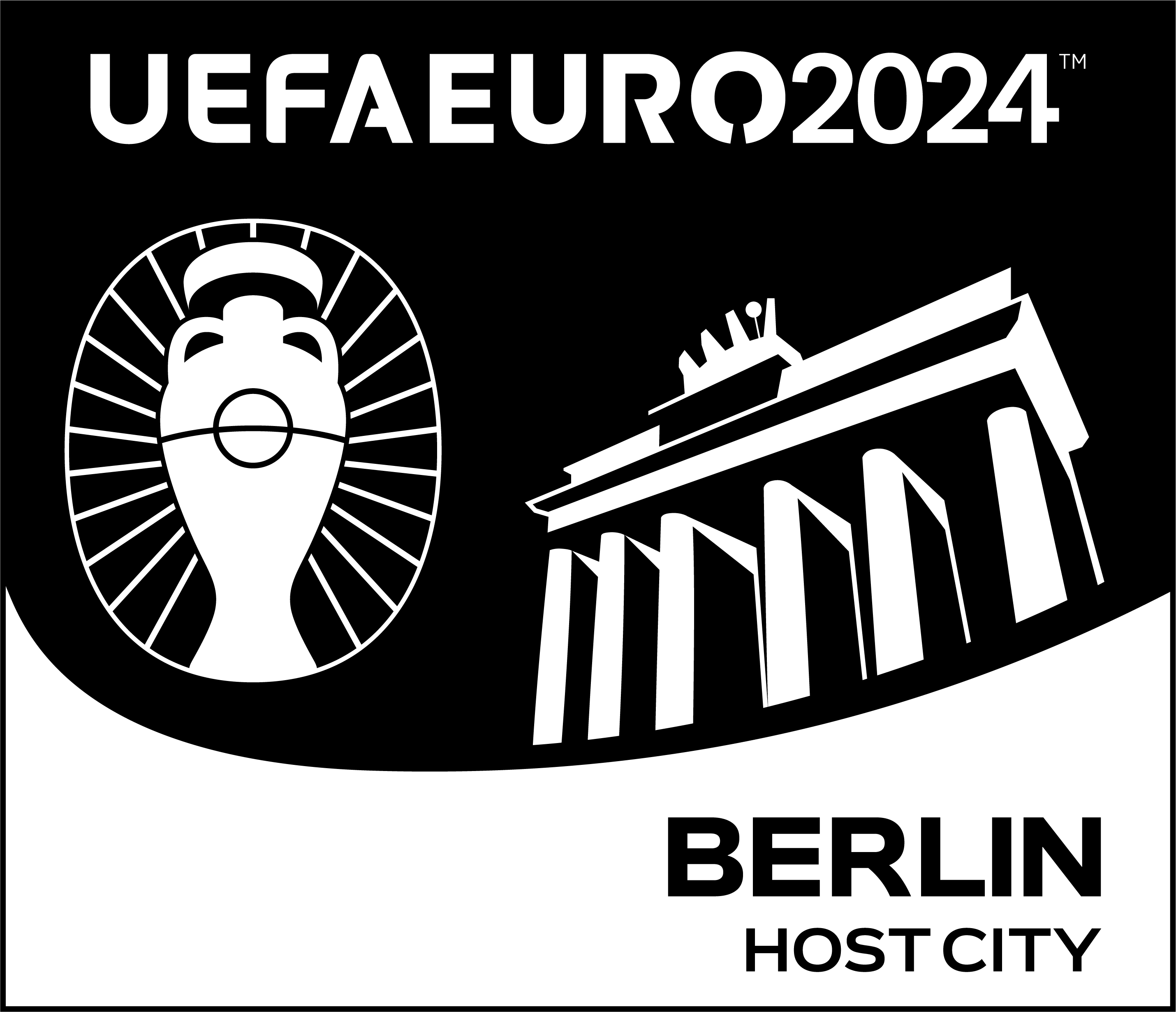 Schwarze Silhouette eines stilisierten Schmetterlings auf weißem Hintergrund.