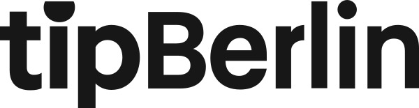 Logo von tipBerlin, einem Stadtmagazin, in fettgedruckter Schrift.